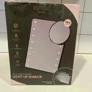 Estelle Beauty Multi-Directional Light-Up Mirror- Folding Kickstand- New in Box